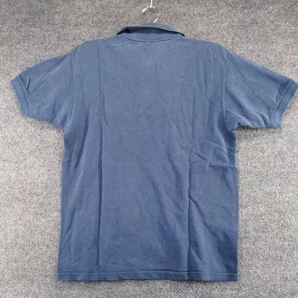 Optima Cotton Wear Men's Pique Colima Polo Shirt Blue Medium Short Sleeve - Picture 6 of 12